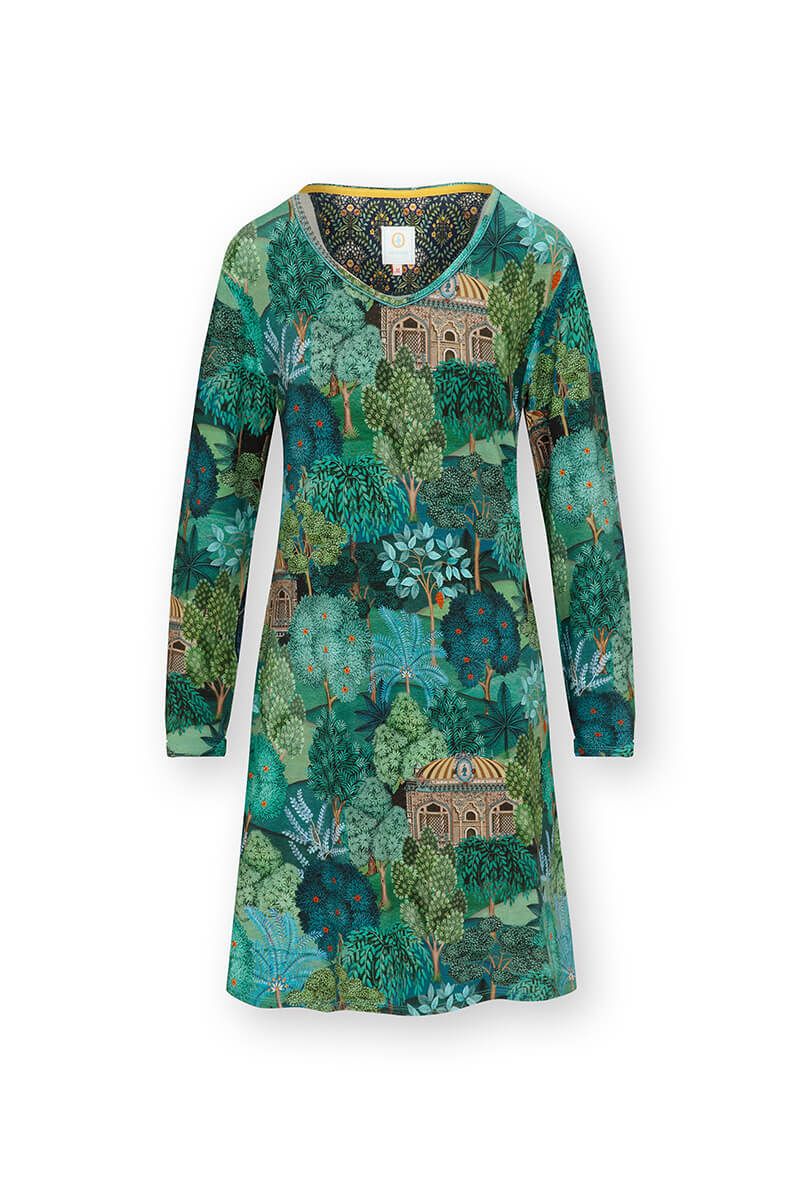 Dana Long Sleeve Nightdress Jardin de Noche Blue