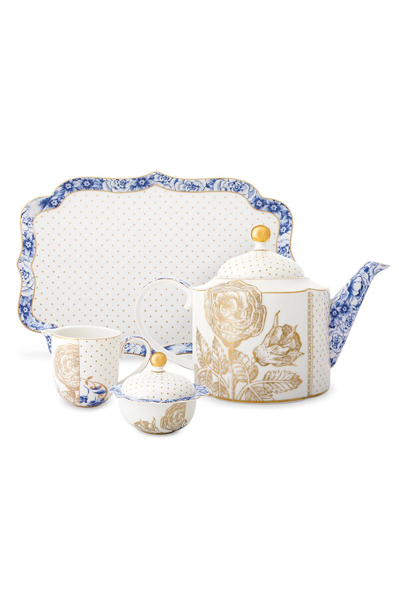 Middellandse Zee Roux academisch Royal Tea Set/4 White | Pip Studio the Official website