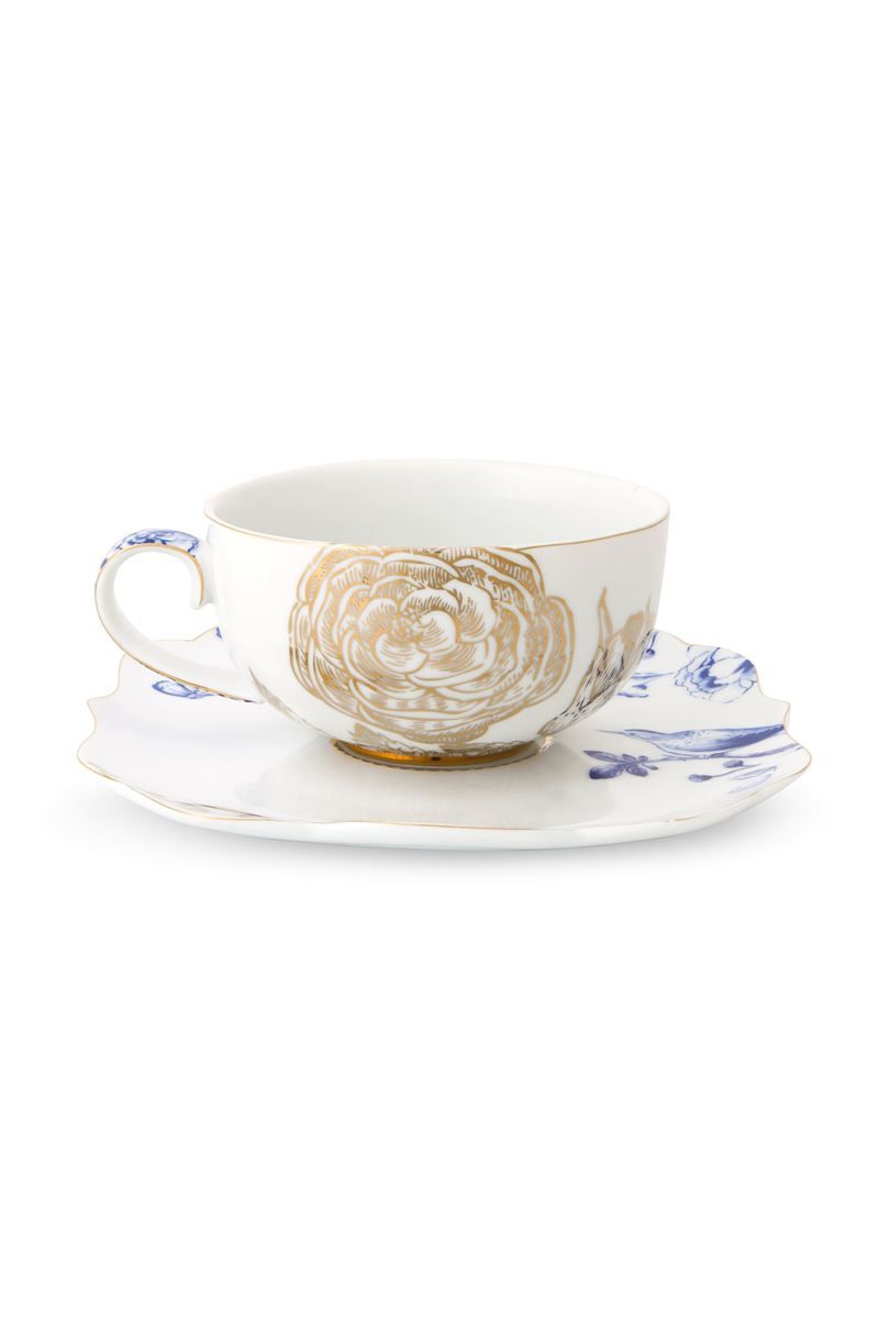 Royal White tea cup & saucer