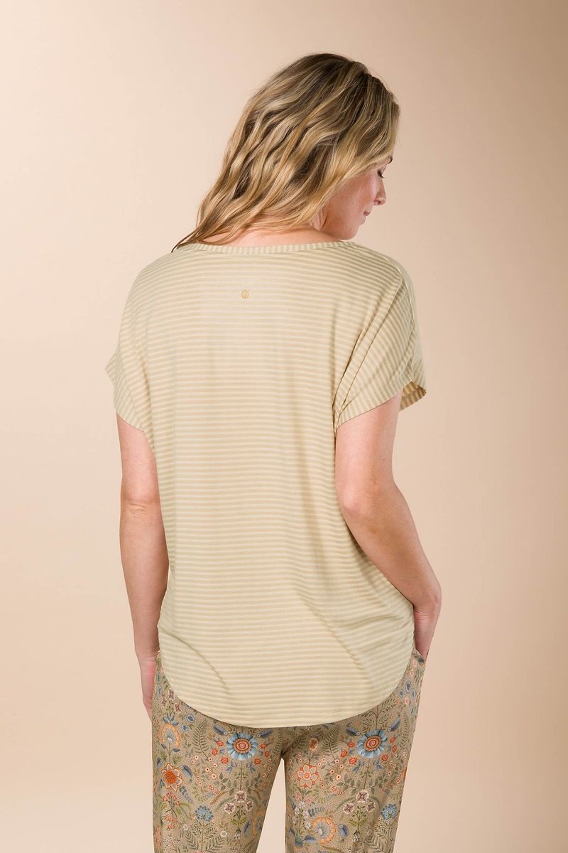 Tatum Short Sleeve Top Little Sumo Stripe Sand