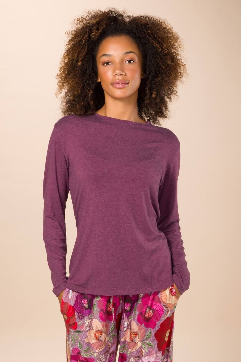 Tom Long Sleeve Top Melee Solid Dark Pink