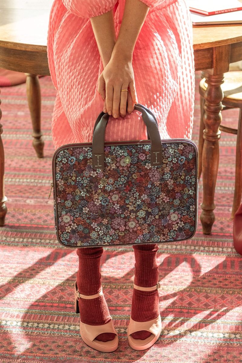 Olivia Sac d'Ordinateur Portable Tutti i Fiori Rouge