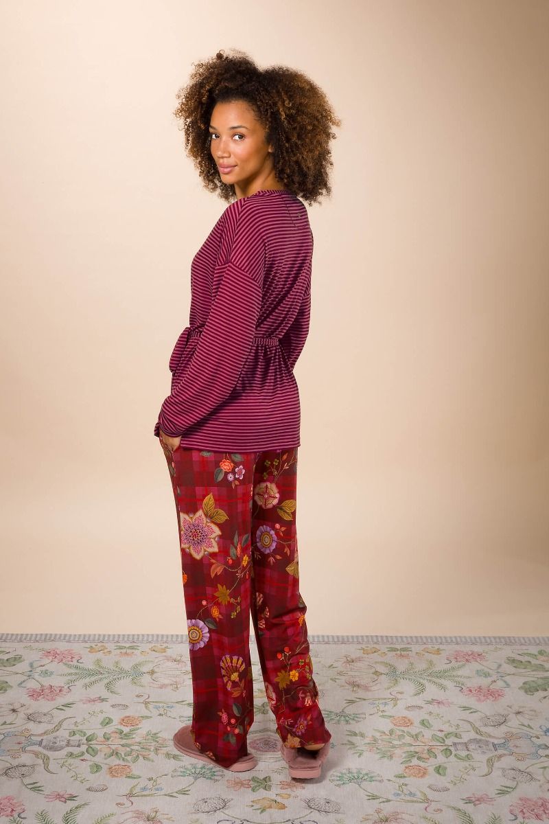 Belin Long Trousers Flores Felices Red