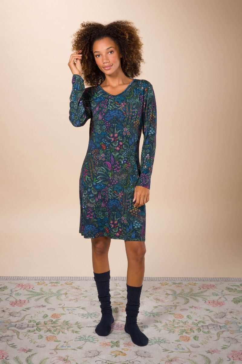 Dana Long Sleeve Nightdress Querida Dark Blue