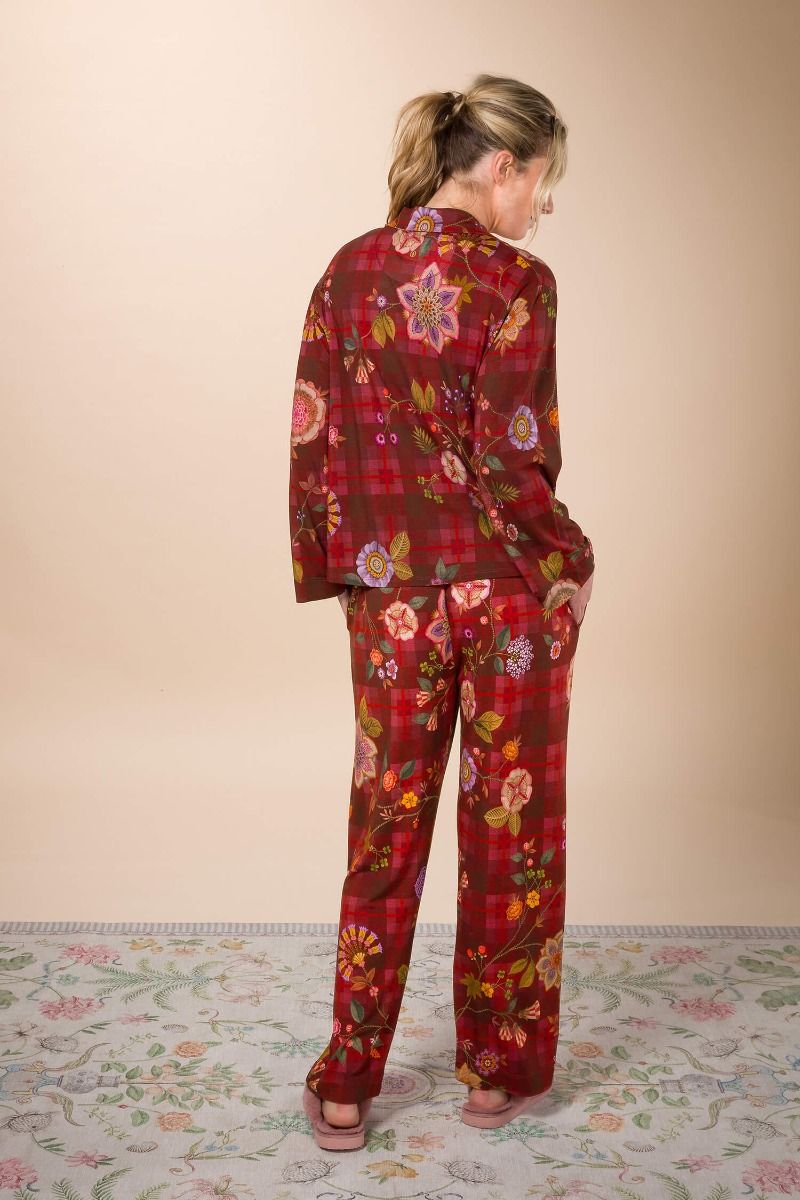 Belin Long Trousers Flores Felices Red