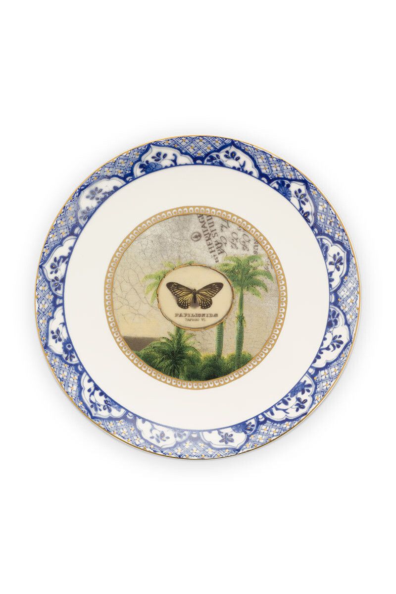 Heritage Pastry Plate Butterfly Blue 15 cm