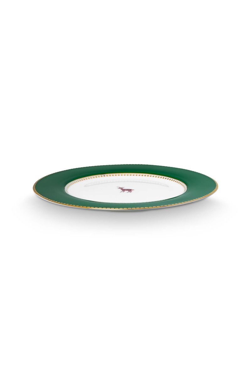 Pastry Plate Love Birds Dark Green 17cm