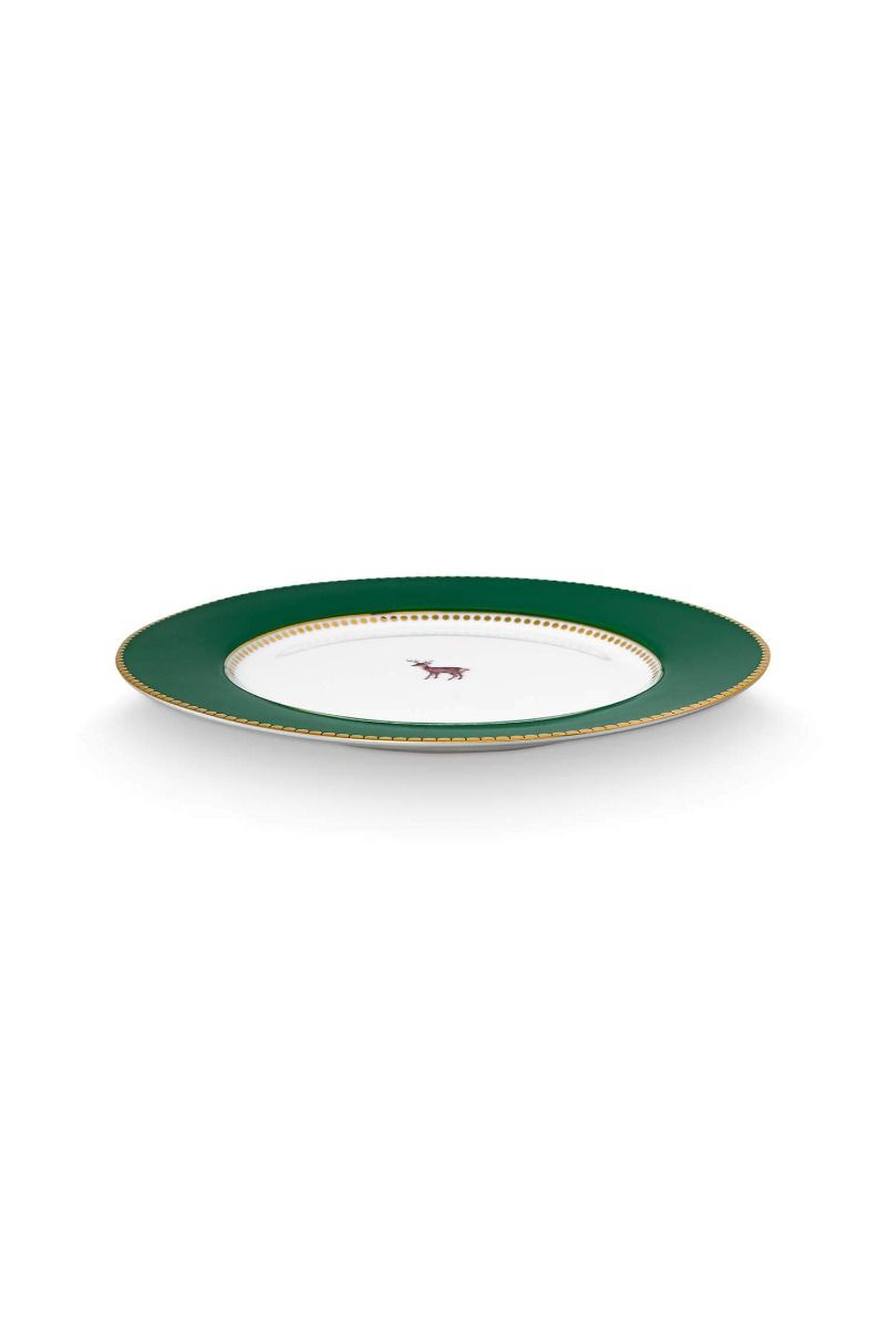 Breakfast Plate Love Birds Dark Green 21cm