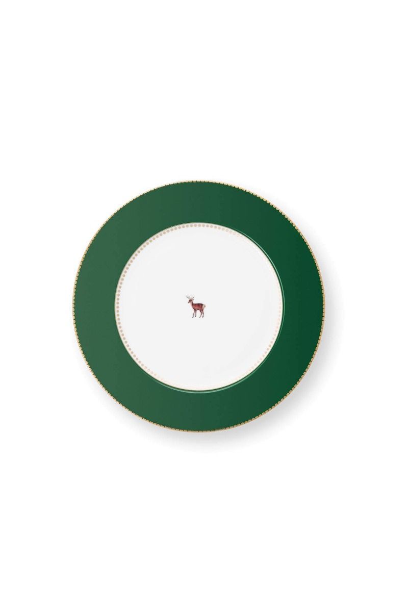 Dinner Plate Love Birds Dark Green 26.5cm