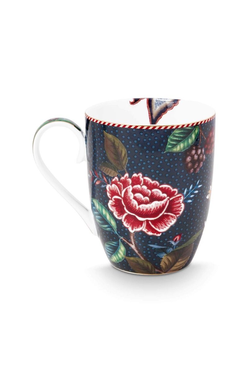 Mug Large Flower Blues Blue