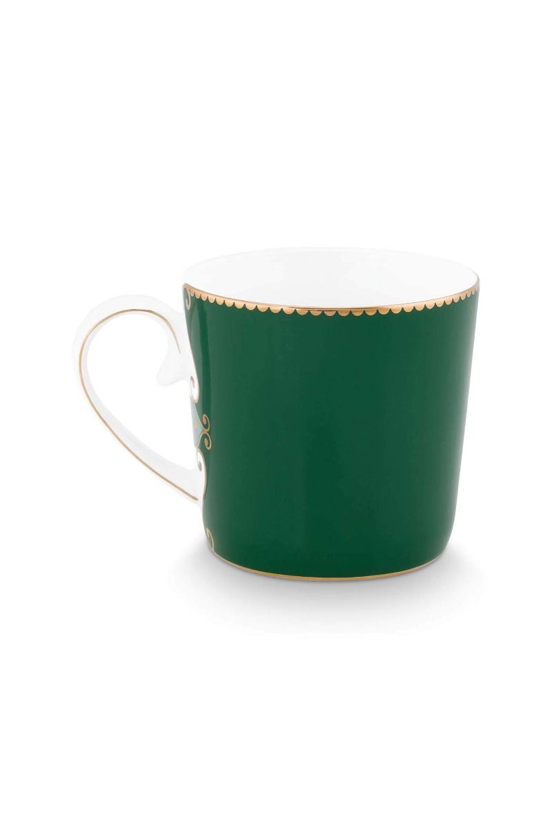 Tasse de Petite Taille Love Birds Médaillon Vert Foncé