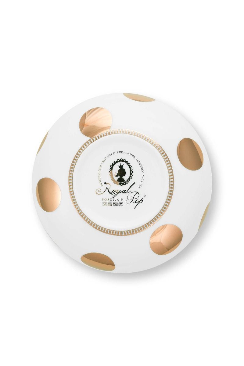 Schale Dot Delight Weiss-Gold 15cm