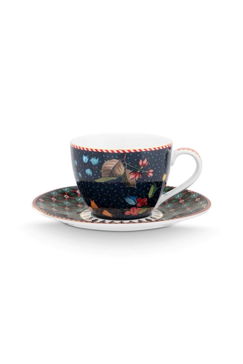 Set/2 Espresso Tasse & Untertasse Berry Blues