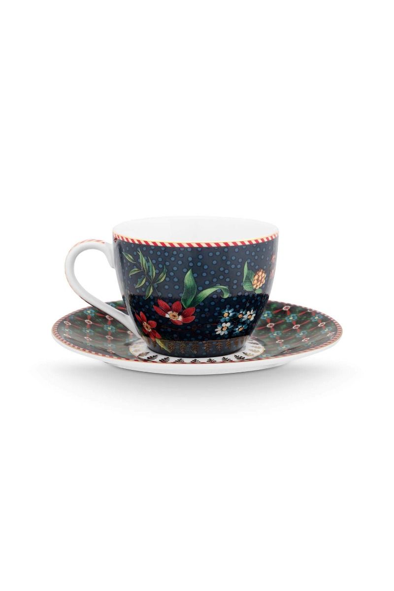 Set/2 Espresso Tasse & Untertasse Berry Blues