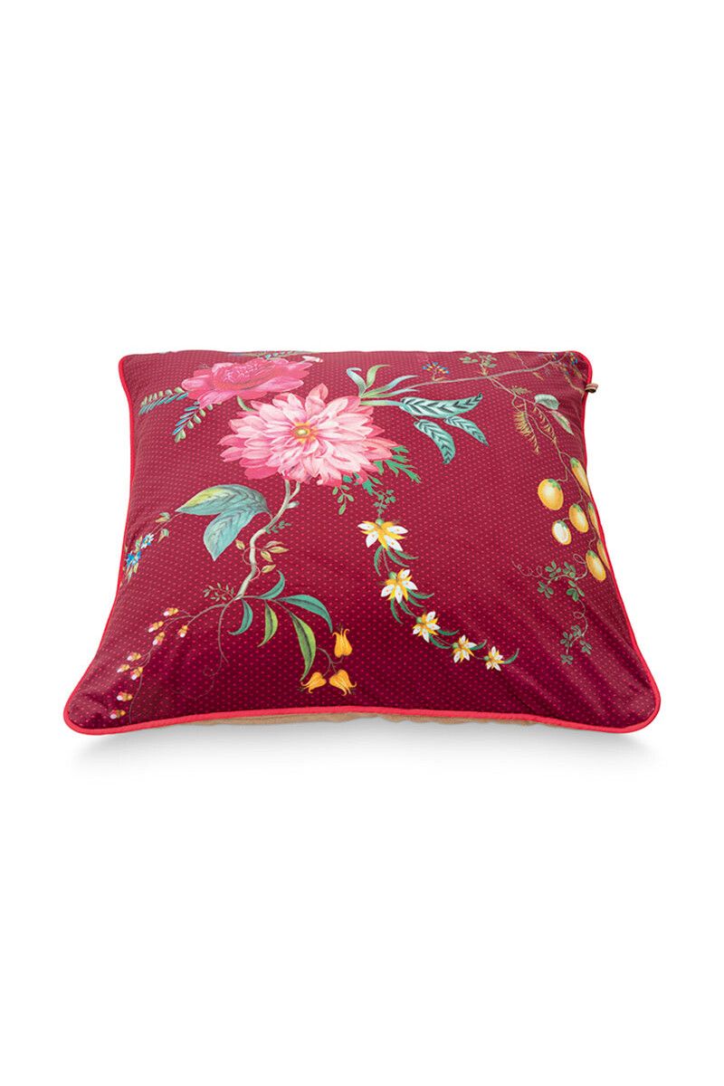 Cushion Fleur Grandeur Red