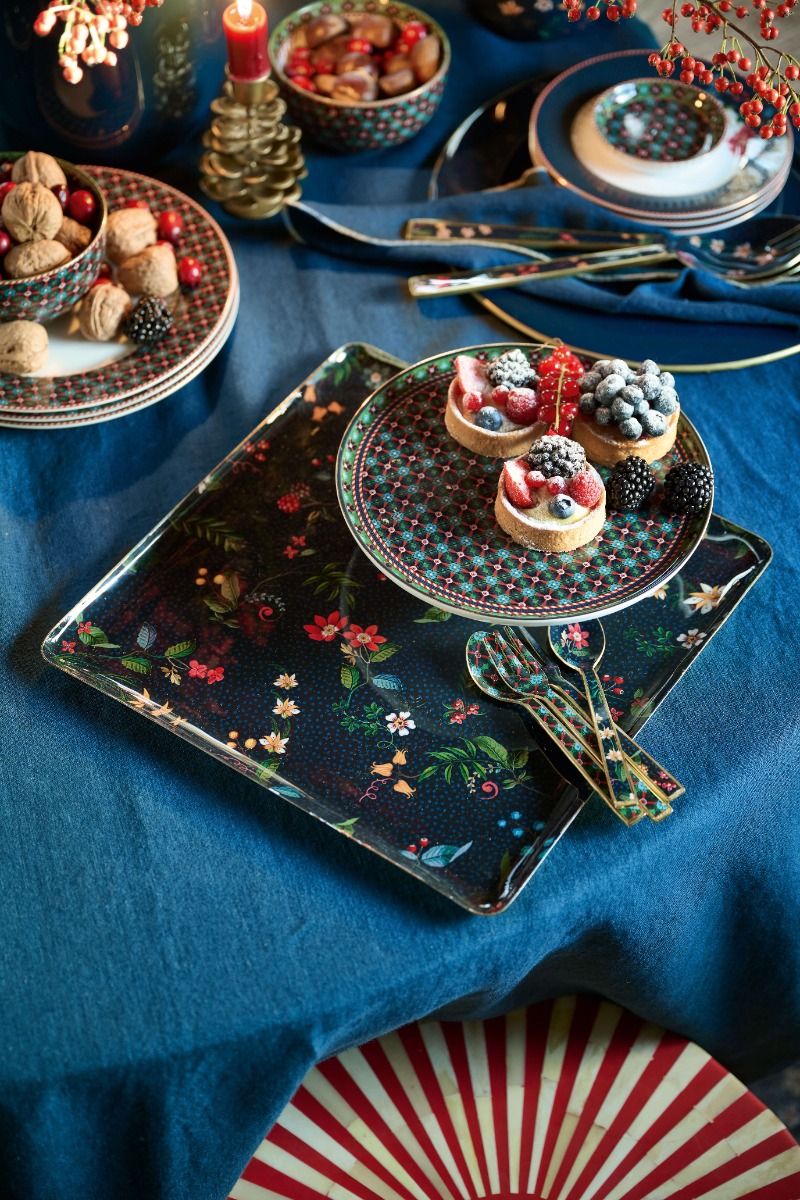 Set/4 Spoons Enamelled Berry Blues