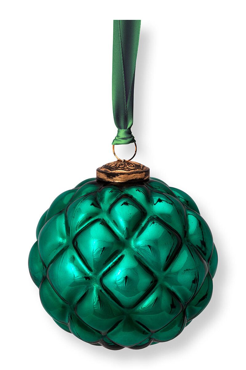Ornament Glass Dark Green 12.5cm