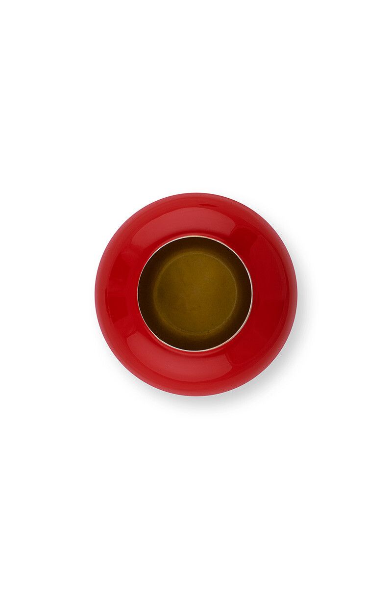 Oval Mini Vase Red 14 cm