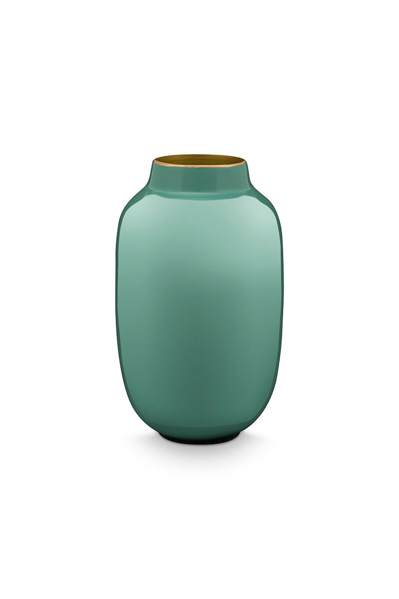 Ovale Mini-Vase Blau 14 cm