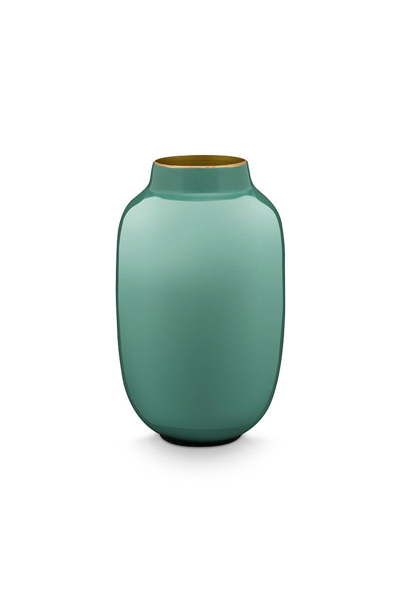 Ovale Mini-Vase Blau 14 cm