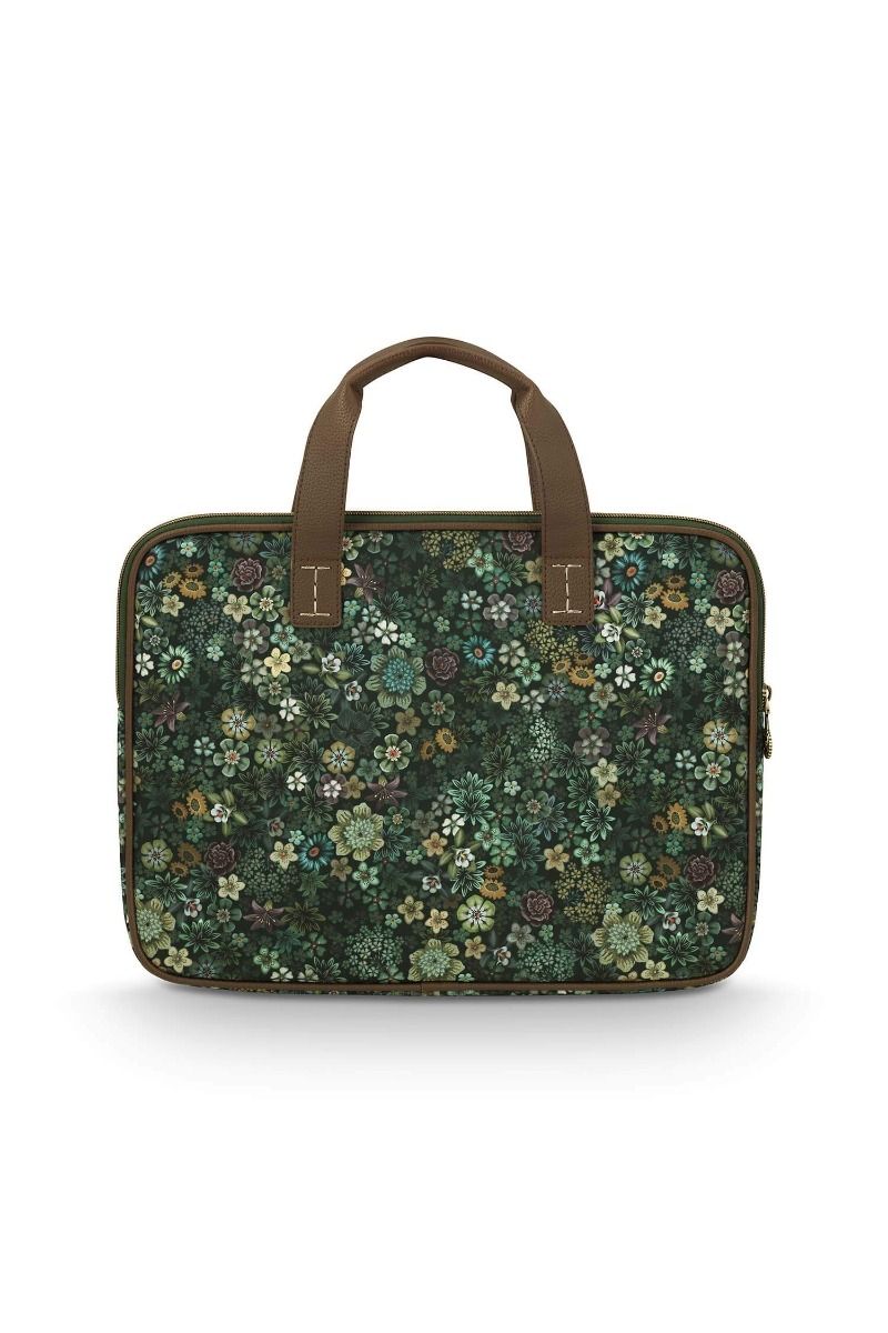 Olivia Laptoptasche Tutti i Fiori Grün