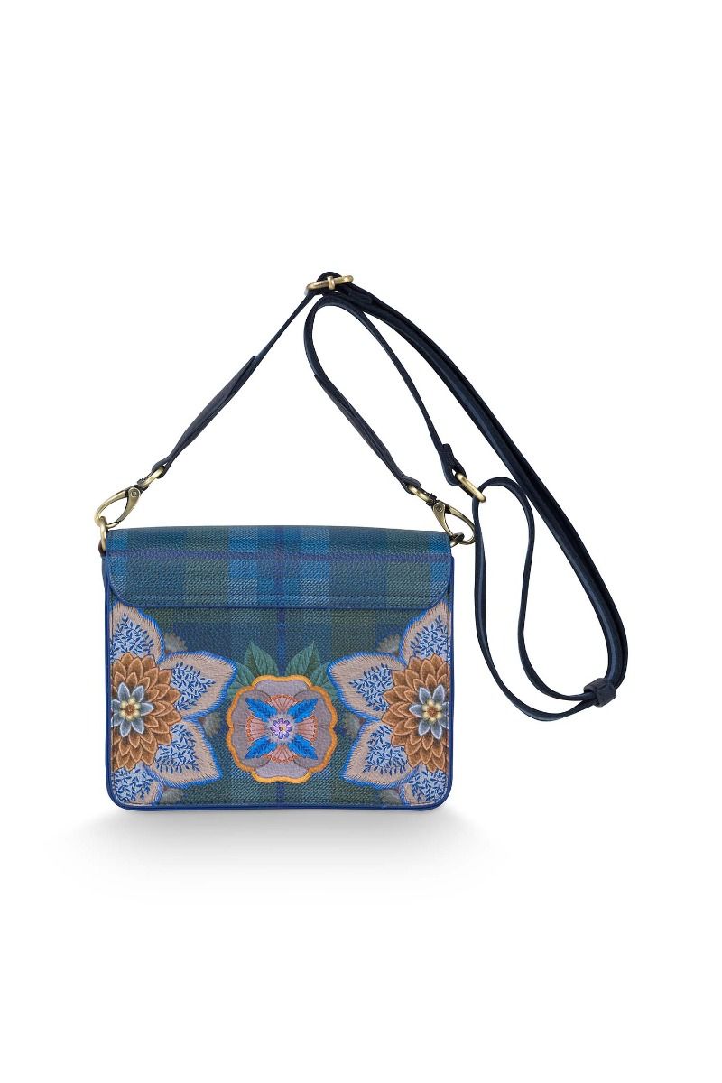 Fenna Cross Body Bag Small Flores Felices Dark Blue