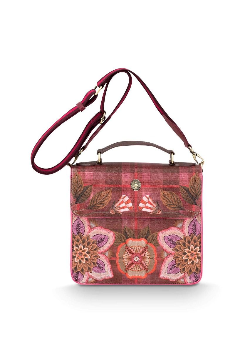 Frances Cross Body Bag Flores Felices Red