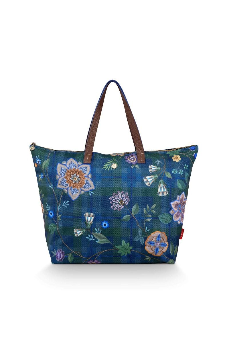 Tilda Tote Bag Flores Felices Donkerblauw