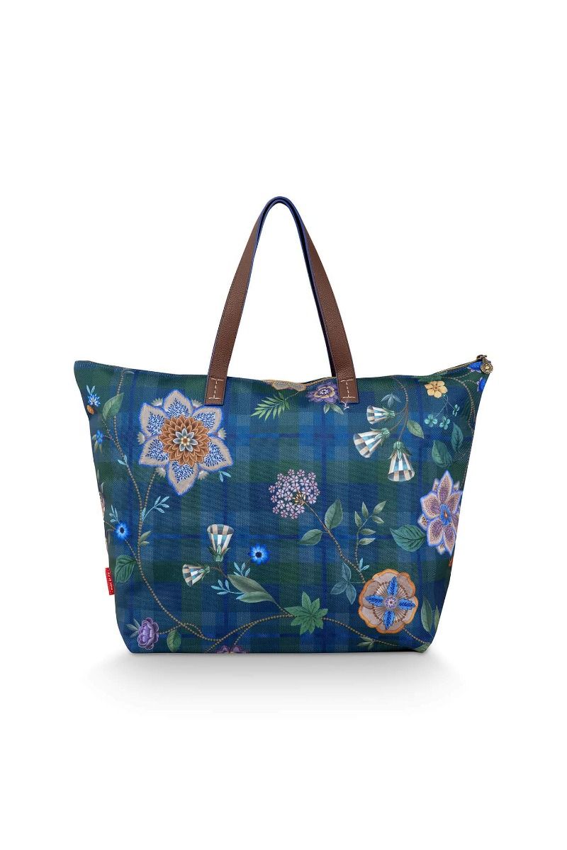 Tilda Sac Cabas Flores Felices Bleu Foncé