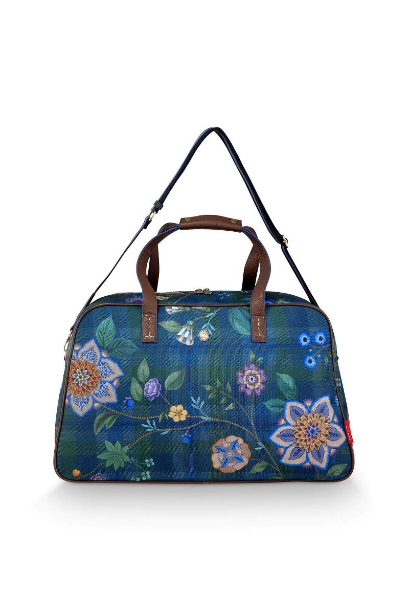 Tovy Sac Week-End Moyen Flores Felices Bleu Foncé