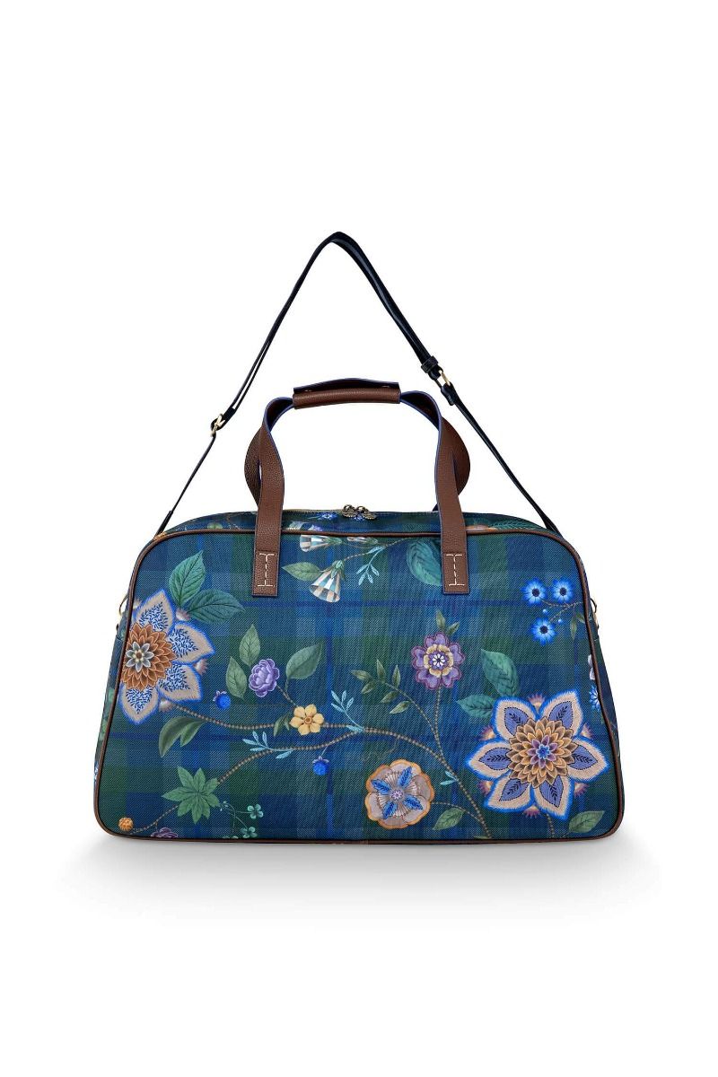 Tovy Sac Week-End Moyen Flores Felices Bleu Foncé