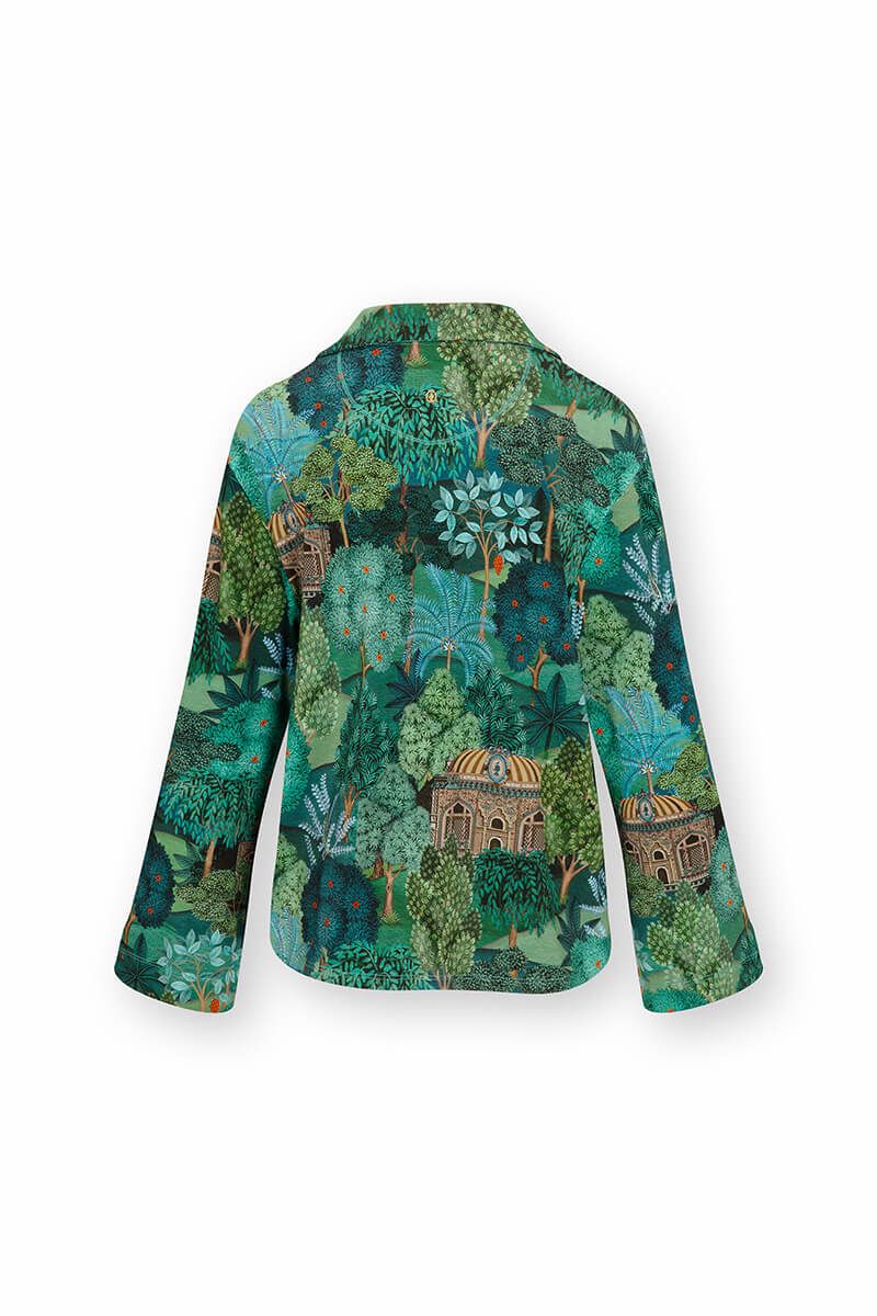 Faye Top Lange Mouw Jardin de Noche Blauw