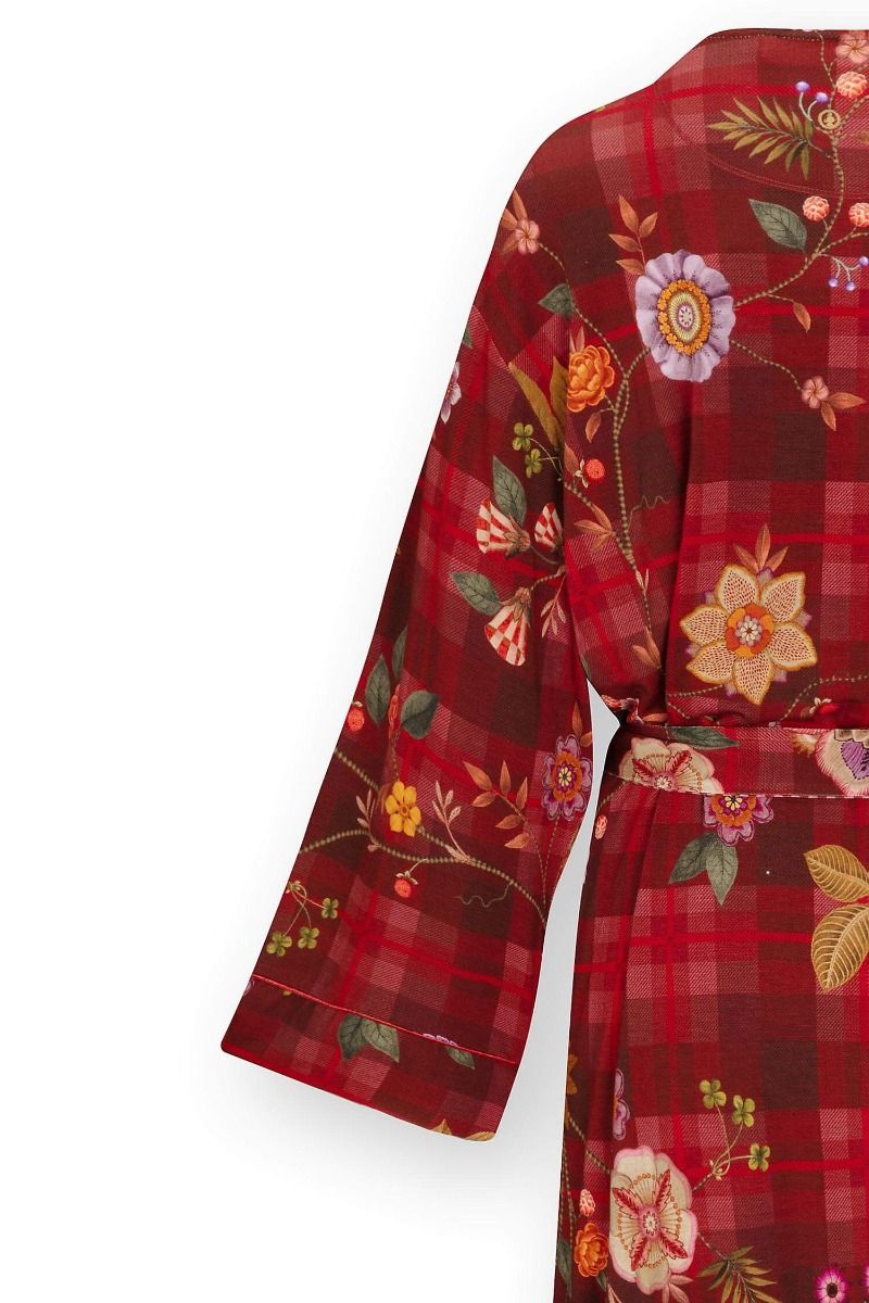 Naomi Kimono Flores Felices Red