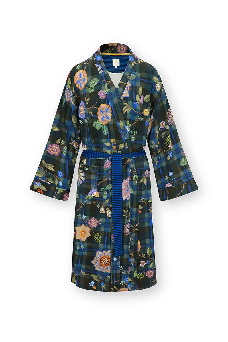 Naomi Kimono Flores Felices Dark Blue