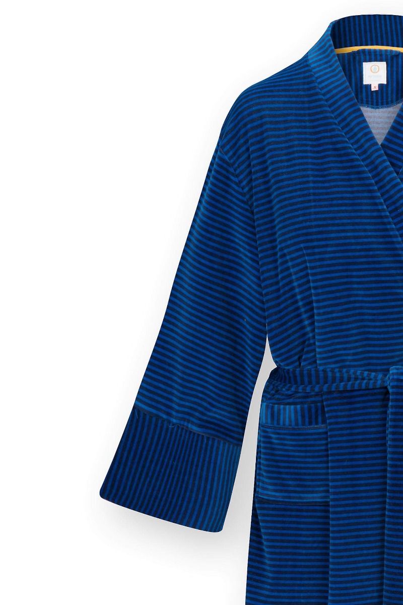 Naomi Kimono Velvet Little Sumo Stripe Blauw