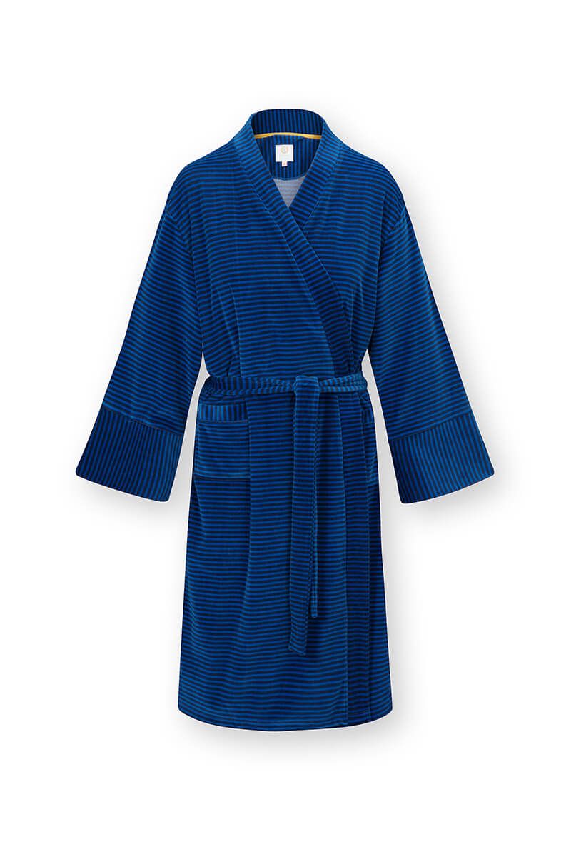 Naomi Kimono Velvet Little Sumo Stripe Blauw