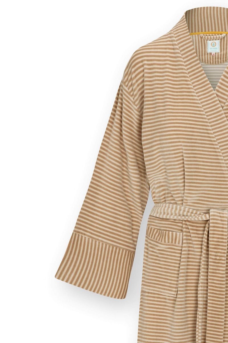 Naomi Kimono Velvet Little Sumo Stripe Sand