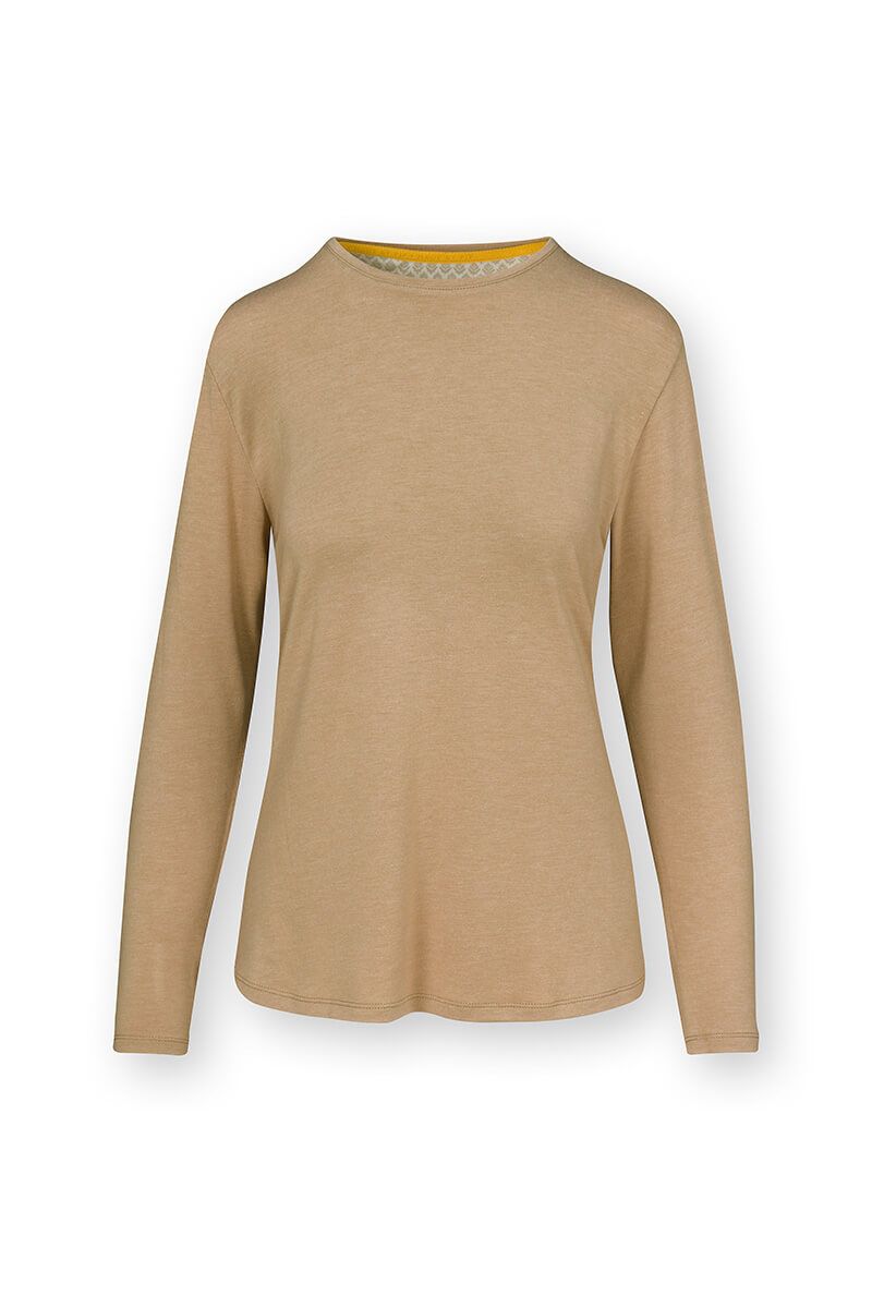 Tom Long Sleeve Top Melee Solid Camel