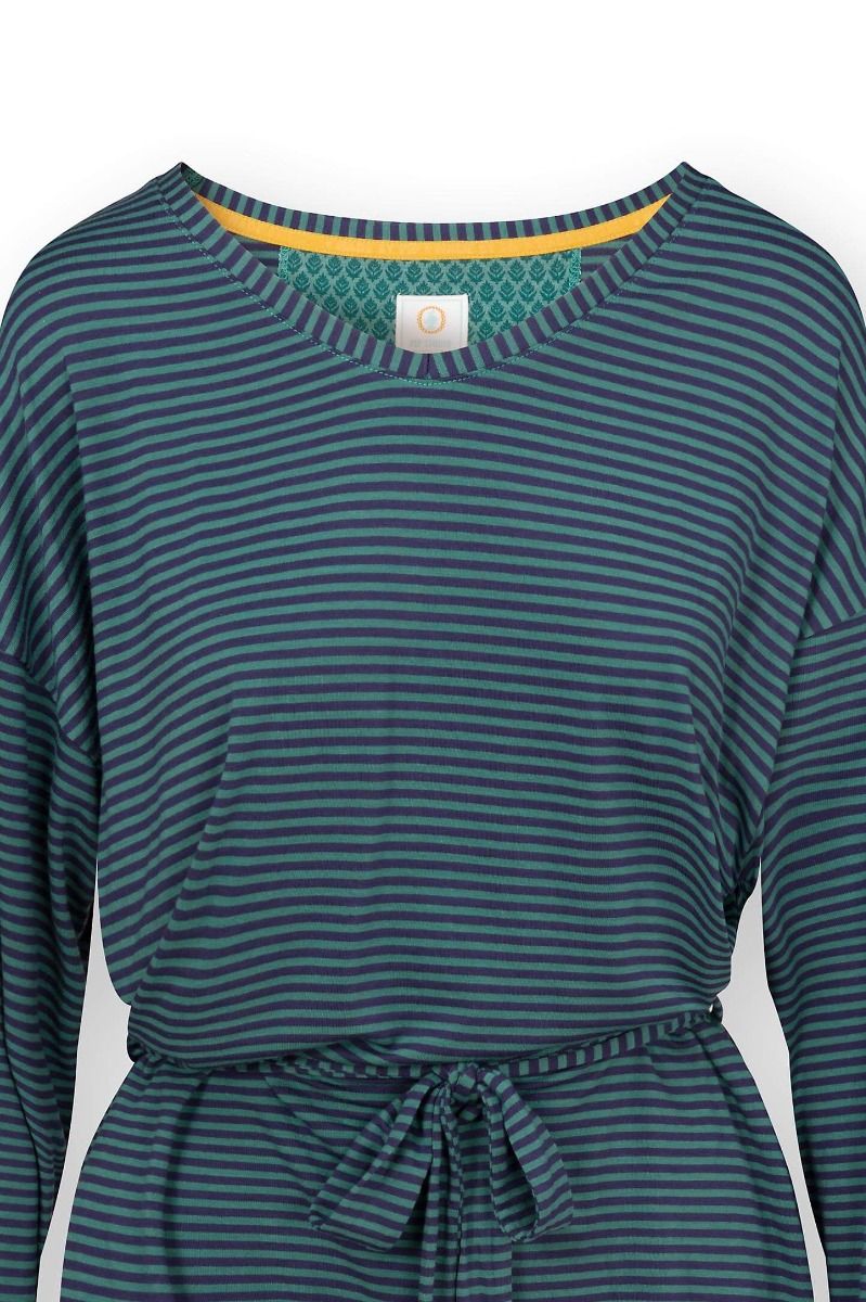 Timberly Top à Manches Longues Little Sumo Stripe Bleu Vert