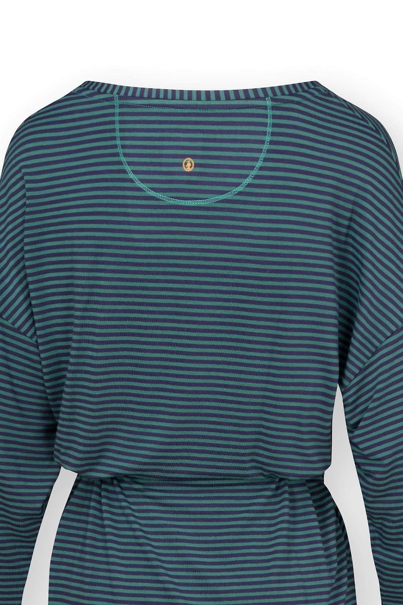 Timberly Long Sleeve Top Little Sumo Stripe Blue Green