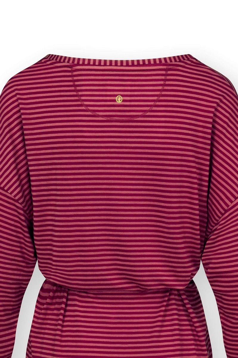 Timberly Long Sleeve Top Little Sumo Stripe Red Pink