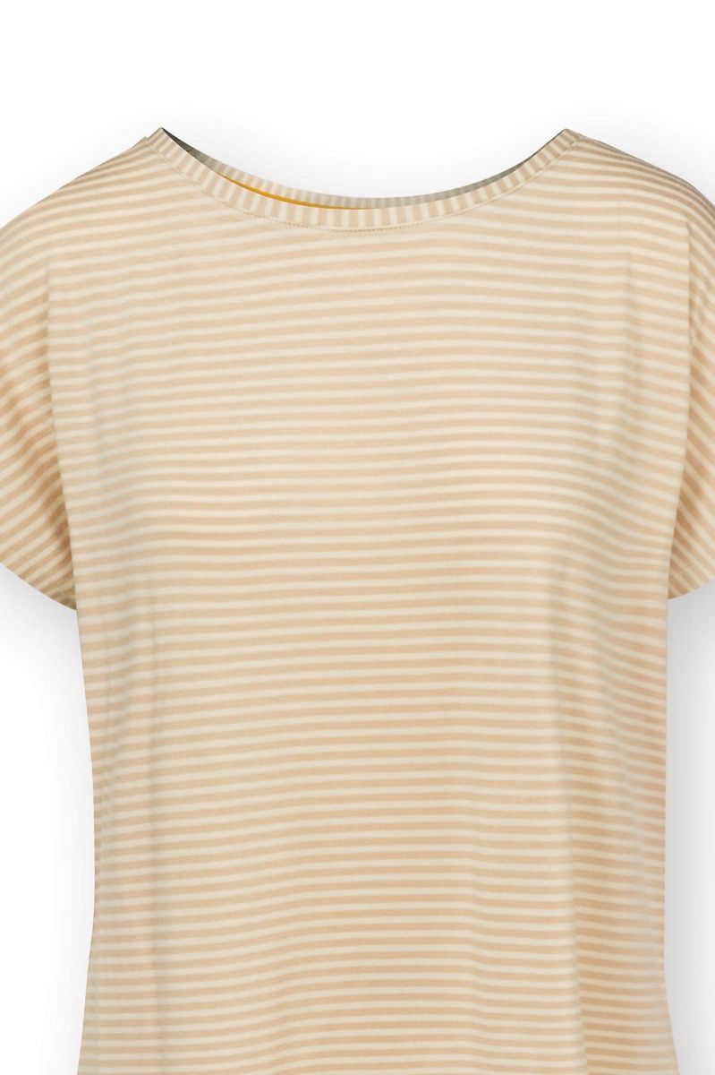 Tatum Short Sleeve Top Little Sumo Stripe Sand