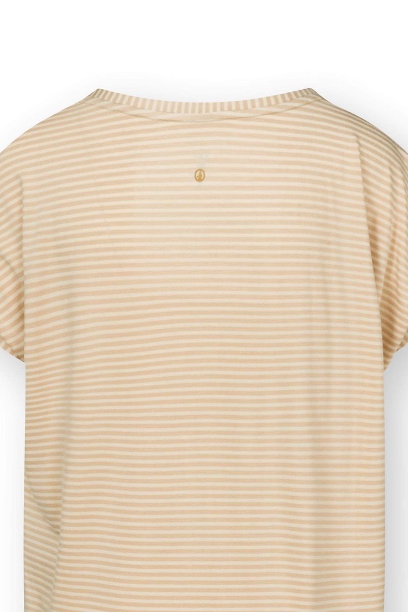 Tatum Short Sleeve Top Little Sumo Stripe Sand