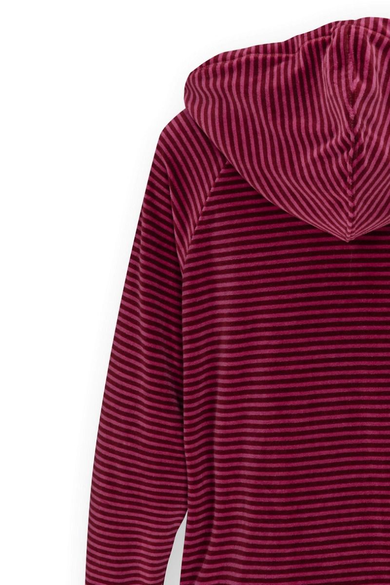 Tamari Sweater Velvet Little Sumo Stripe Red Pink