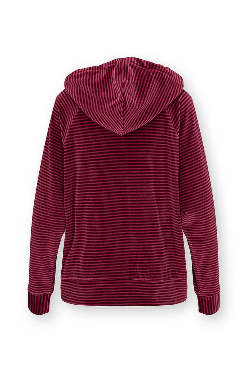 Tamari Sweater Velvet Little Sumo Stripe Red Pink