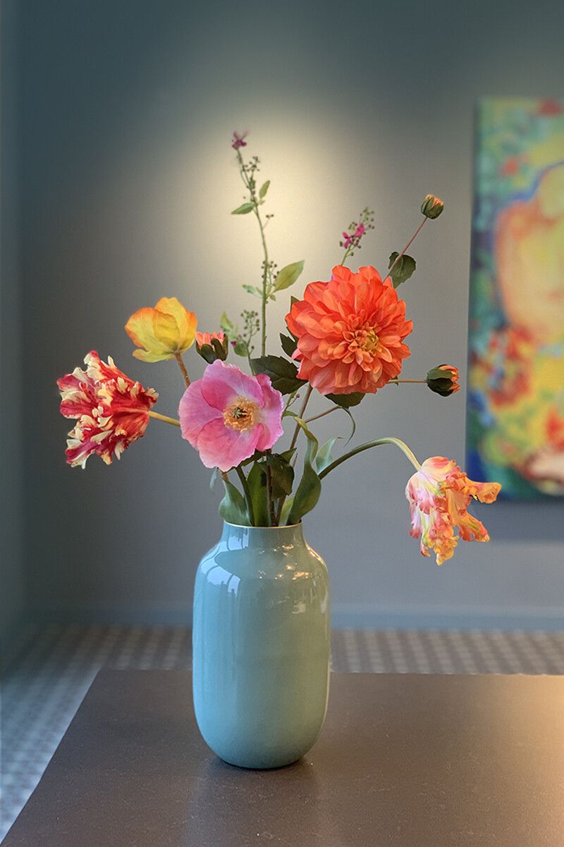 Mother's Day Bouquet + Blue Vase