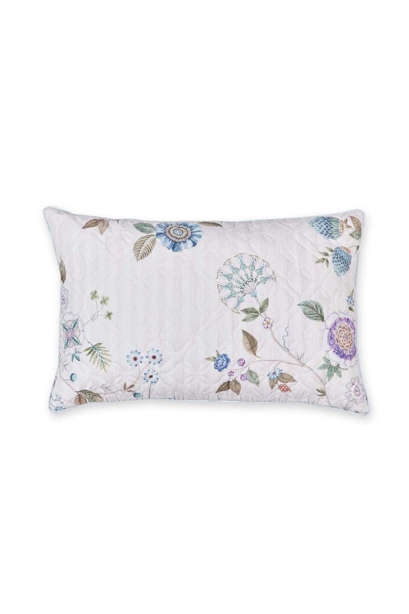 Quilted Zierkissen Flores Bailando Gebrochen Weiss