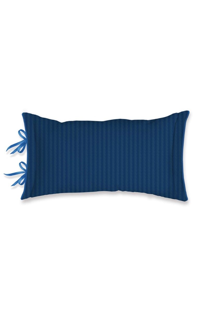 Cushion Rectangle Flores Felices Dark Blue