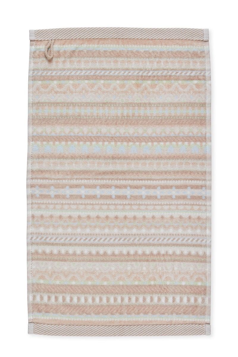 Guesttowel Set/3 Geometric Print Sand 30x50cm