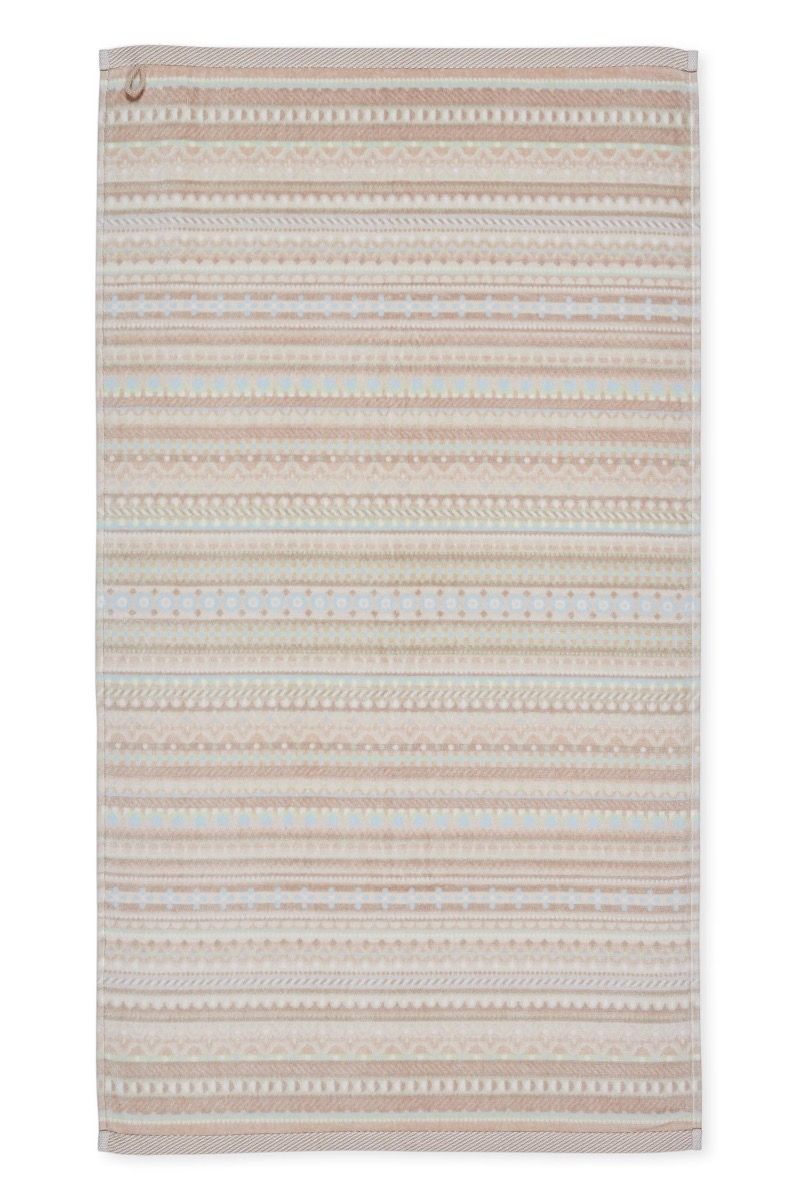 Serviettes de Bain Geometric Print Sable 55x100cm